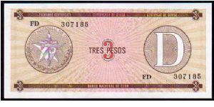 3 Pesos
Pk Fx33
-----------------
Foreign Exchange Certificate
----------------- Banknote