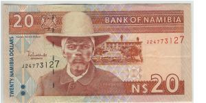 Namibia 2002 20 Dollars.
Special thanks to Agustinus Mangampa and Adelina Silalahi Banknote