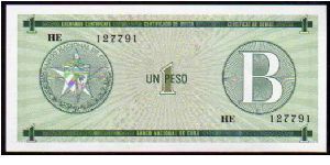 1 Peso

Pk Fx6
==================
Foreign Exchange Certificate
================== Banknote