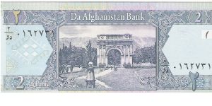 2 AFGHANIS Banknote