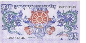 2006 SERIE
1 NGULTRUM
105115136

NEW 2006 Banknote