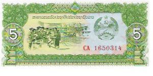 5 KIP
CA 1650314

P # 26 Banknote