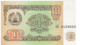 1 RUBLE
AB 0459680

P # 1 Banknote