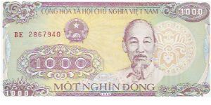 1000 DONG
BE 2867940

P # 106 Banknote