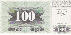 Banknote from Bosnia