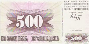 Banknote from Bosnia