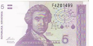 5 DINARA
F4201499

P # 17 Banknote