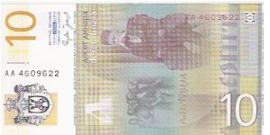 NEW 2006 ISSUE
10 DINARA
AA 4609622 Banknote