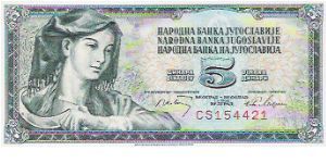 5 DINARA
CS154421

P # 81B Banknote