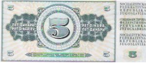 Banknote from Yugoslavia