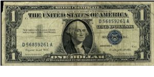 Series 1957A $1 Silver Certificate.  Serial: D56859261A Banknote