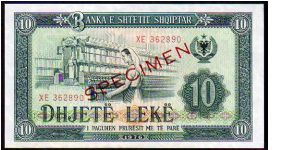 10 leke__

Pk 43s2__

Specimen
 Banknote