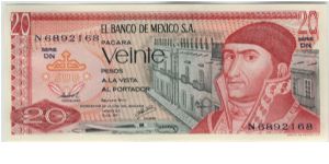 Mexico 1977 20 Pesos Banknote