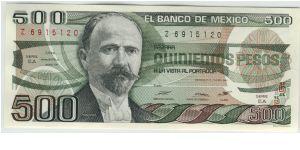 Mexico 1984 500 Pesos Banknote