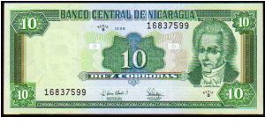 10 Cordobas
Pk 181 Banknote