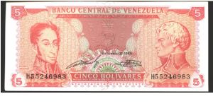 Like #50

Red on multicolour underprint. Caracas removed from upper center beneath bank title on face and back. Lithographed

Printer: TDLR (without imprint)

7  digit serial #. Serial # prefix F-Z (no I or O). Banknote