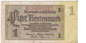 1 FINE RENTENMARK

C-51031227 Banknote