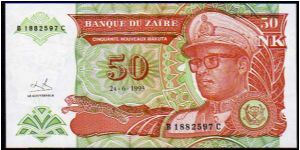 *ZAIRE*
_________________

50 Nouveaux Makuta
Pk 51
----------------- Banknote