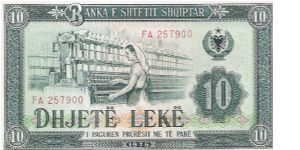 10 LEKE

FA 257900

P # 43 Banknote