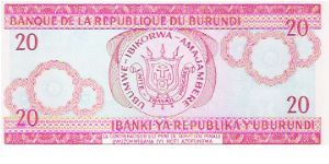 Banknote from Burundi