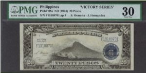 p98a 1944 20 Peso Victory Treasury Certificate Banknote