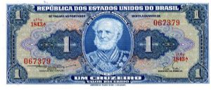 1954/58
1 cruzeiros
Blue
Series A 1801-2700
Marquie of Tamandare 
Sign Lemos & Whitaker
Naval Collage
ABNC Banknote