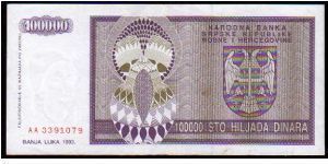 Banknote from Bosnia