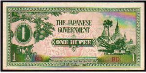 * BURMA *
________________

1 Rupee
Pk 14b
----------------
Japanese Government
---------------- Banknote
