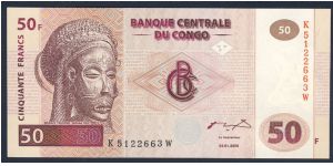 Congo 50 Francs 2000 P91. Banknote