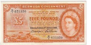 BERMUDA-5POUNDS
 JUST LIKE YELLOW GOLD- NICE TO LOOK AT ! Banknote