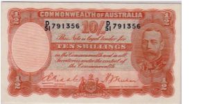 RESERVE BANK OF AUSTRALIA 10/- Banknote