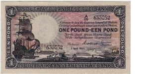 RESERVE BANK OF SOUTH AFRICA- ONE POUND-
A COLOURFUL AND PICTURAL NOTE..A MUST IN ANY COLLECTION... Banknote