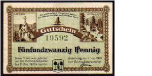 Notgeld

25 Pfenning
Pk NL

(Insenburg) Banknote