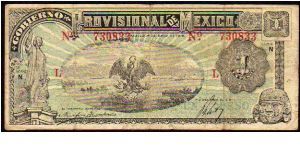 1 Peso
Pk s709

(Gobierno Provisional de Mexico) Banknote