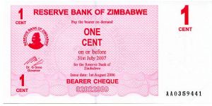 1 Cent Bearer Cheque
Pink
Matapos rocks & Value
Value
Security thread Banknote