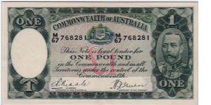 COMMONWEALTH BANK OF AUSTRALIA--
THE 1 POUND Banknote