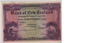 RESERVE BANK OF NEW ZEALAND-
 5 POUNDS. A CLASS IN ITS OWN Banknote