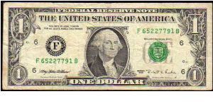 1 Dollar

Pk 496 a
==================
Sign. Withrow and Rubin
================== Banknote