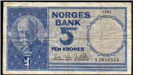 5 Kroner
Pk 39b Banknote