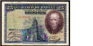 25 Pesetas
Pk 74 Banknote