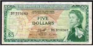*EASTERN CARIBBEAN STATES*
________________

5 Dollars
Pk 14o
---------------- Banknote