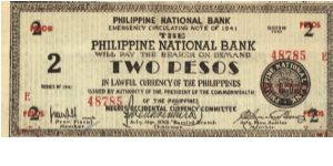 S-625a RARE Negros Occidental 2 Pesos note in series, 5 of 20. Banknote