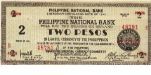 S-625a RARE Negros Occidental 2 Pesos note in series, 1 of 20. Banknote