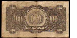 Banknote from Bolivia