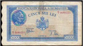 5000 Lei
Pk 55 Banknote