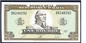 Haiti 1 Gourde 1993 P259. Banknote