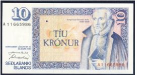 Iceland 10 Kronur 1981 P48. Banknote