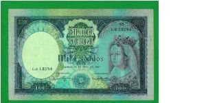 A scarce 1000 escudos 1961 lovely colours very rare Banknote