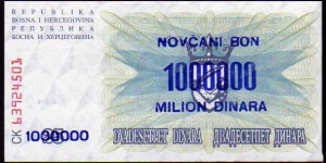 Banknote from Bosnia