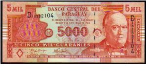 5000 Guaranies
Pk 227 Banknote